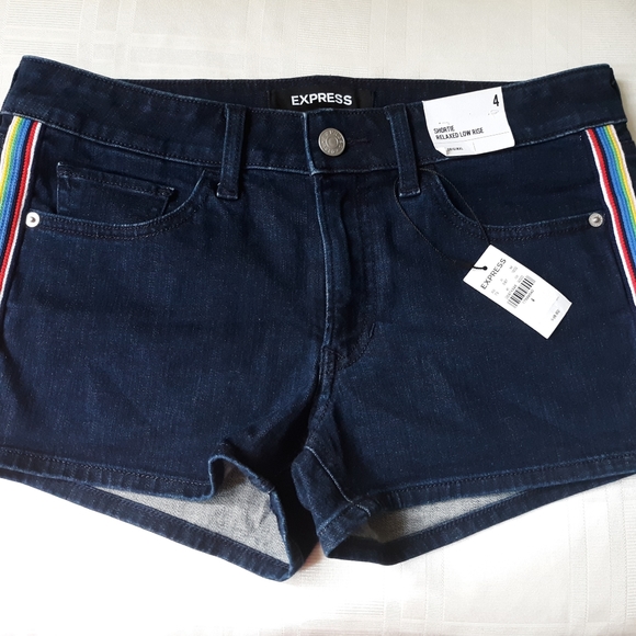 express low rise shorts